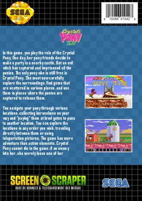 Crystal's Pony Tale (USA) box cover back